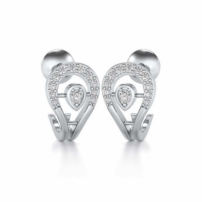 Benevolent Glory Silver Earrings - White Gold - Image 2