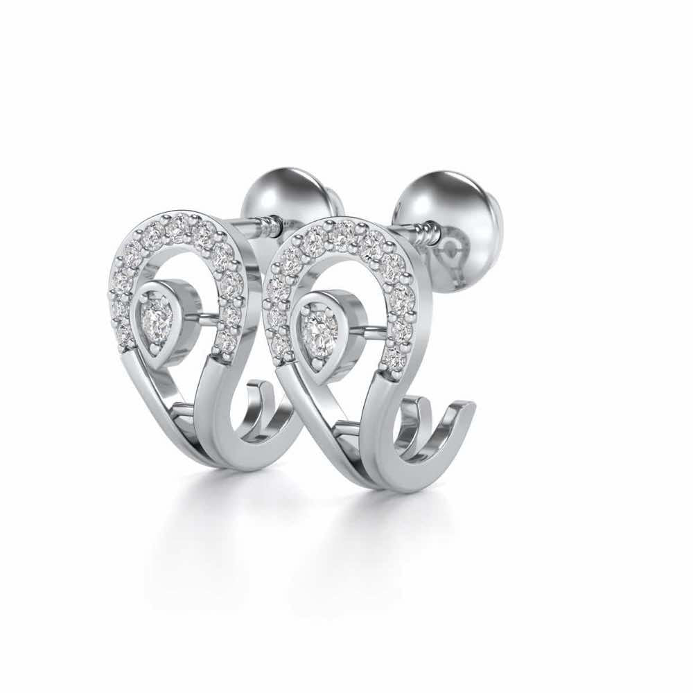 Benevolent Glory Silver Earrings - White Gold - Image 3