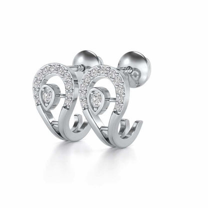 Benevolent Glory Silver Earrings - White Gold - Image 3