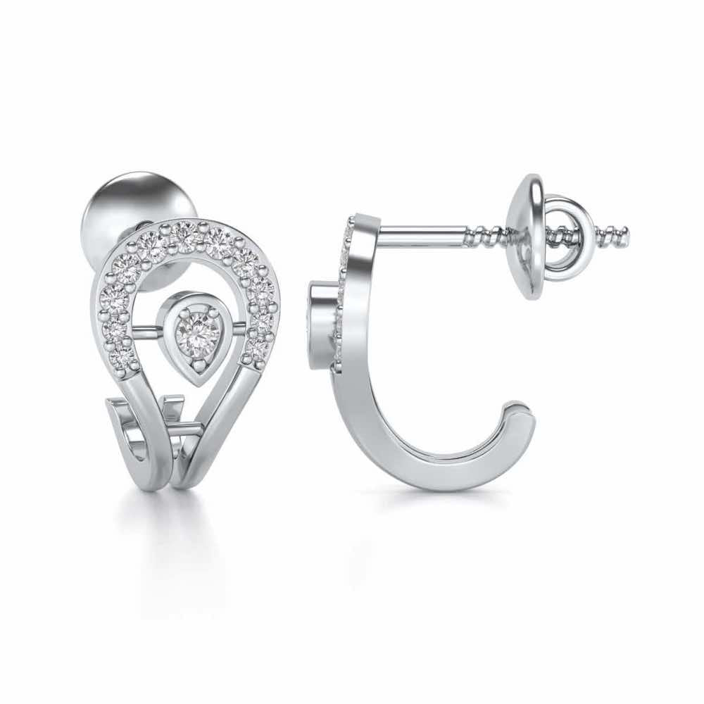Benevolent Glory Silver Earrings - White Gold - Image 4
