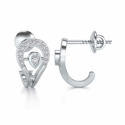Benevolent Glory Silver Earrings - White Gold - Image 4