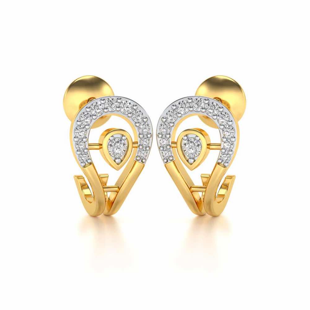 Benevolent Glory Silver Earrings - Yellow Gold - Image 2