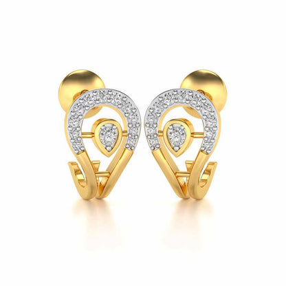 Benevolent Glory Silver Earrings - Yellow Gold - Image 2