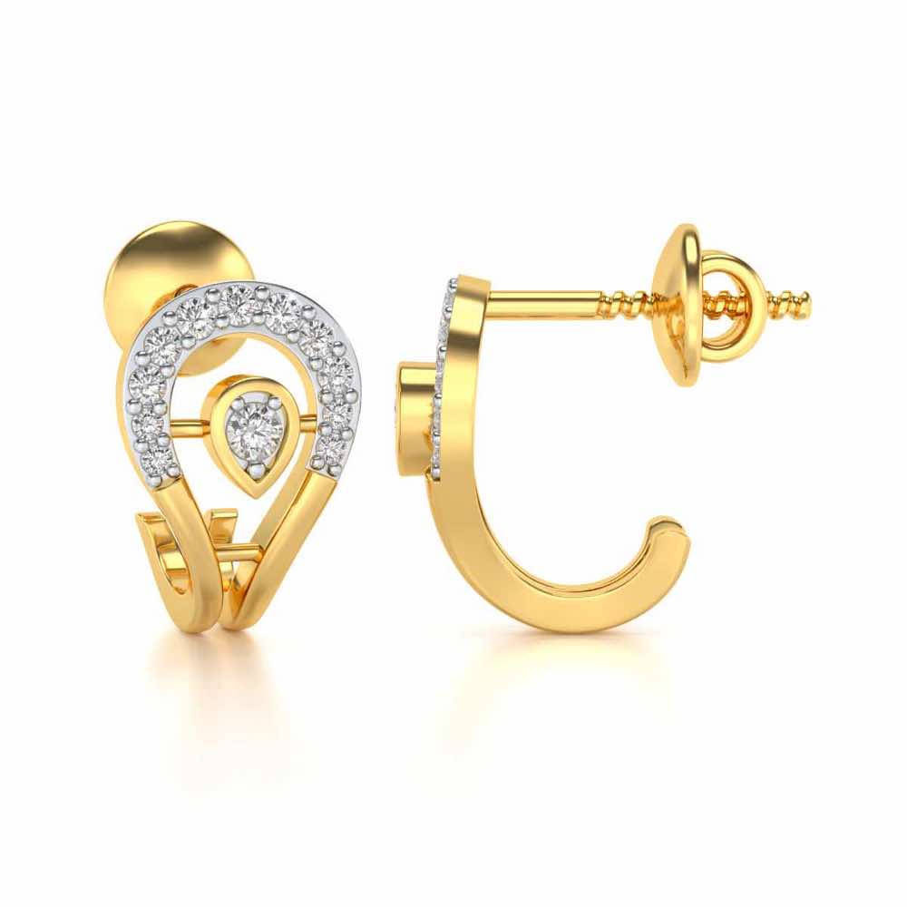 Benevolent Glory Silver Earrings - Yellow Gold - Image 4