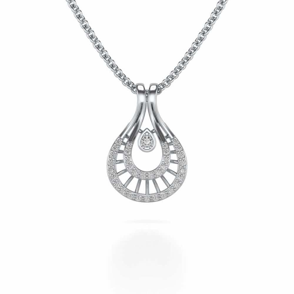 Benevolent Glory Silver Pendant - White Gold - Image 1