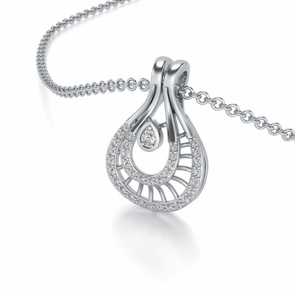 Benevolent Glory Silver Pendant - White Gold - Image 2