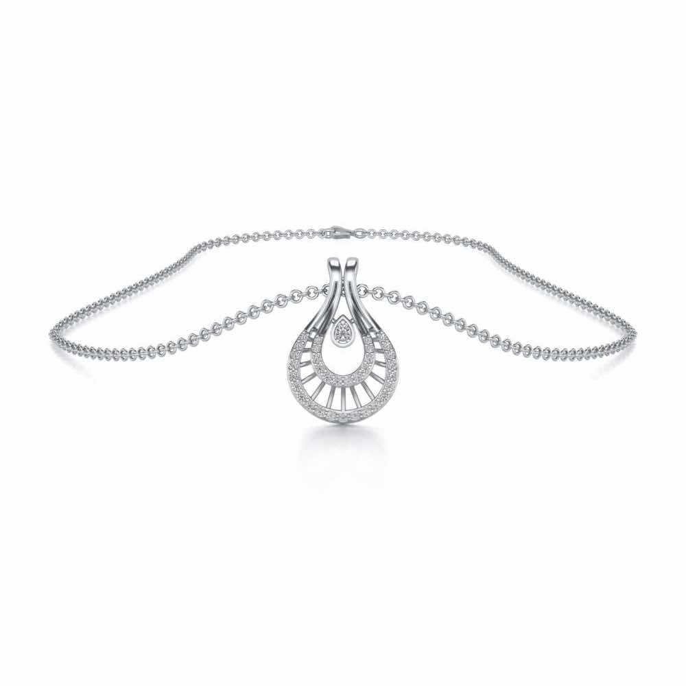 Benevolent Glory Silver Pendant - White Gold - Image 3