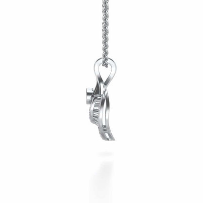Benevolent Glory Silver Pendant - White Gold - Image 4