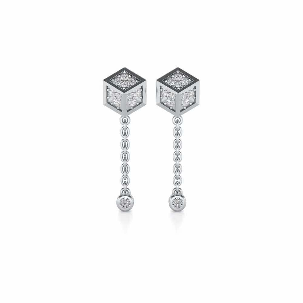 Best Ones Drop Earrings - White Gold - Image 1