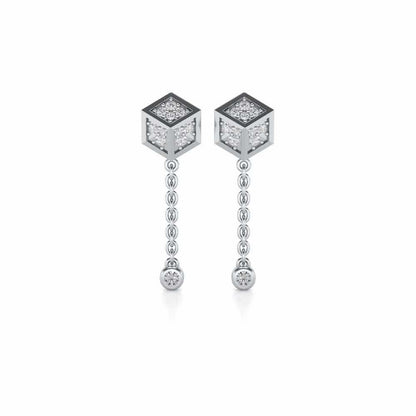 Best Ones Drop Earrings - White Gold - Image 1