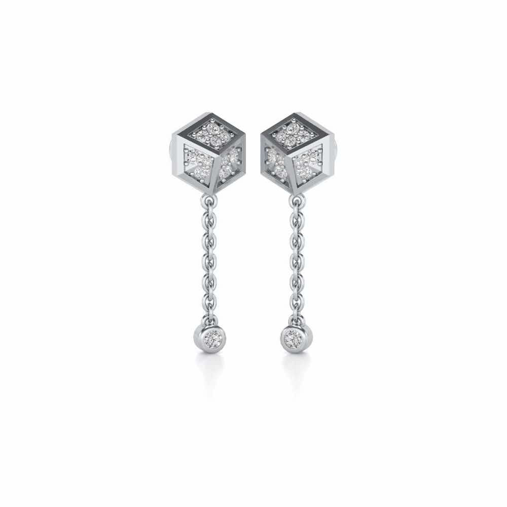 Best Ones Drop Earrings - White Gold - Image 2