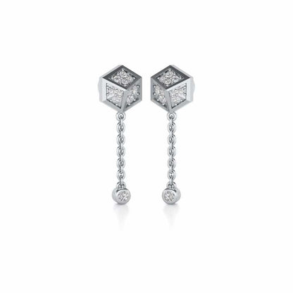 Best Ones Drop Earrings - White Gold - Image 2
