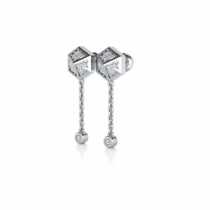 Best Ones Drop Earrings - White Gold - Image 3