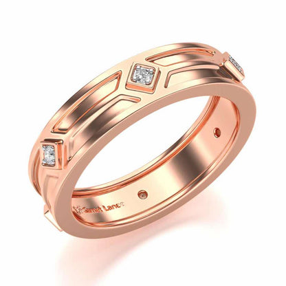 Bewitched Silver Band Ring - Rose Gold - Image 1