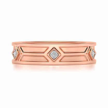 Bewitched Silver Band Ring - Rose Gold - Image 4