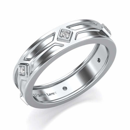 Bewitched Silver Band Ring - White Gold - Image 1