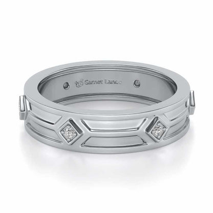 Bewitched Silver Band Ring - White Gold - Image 2