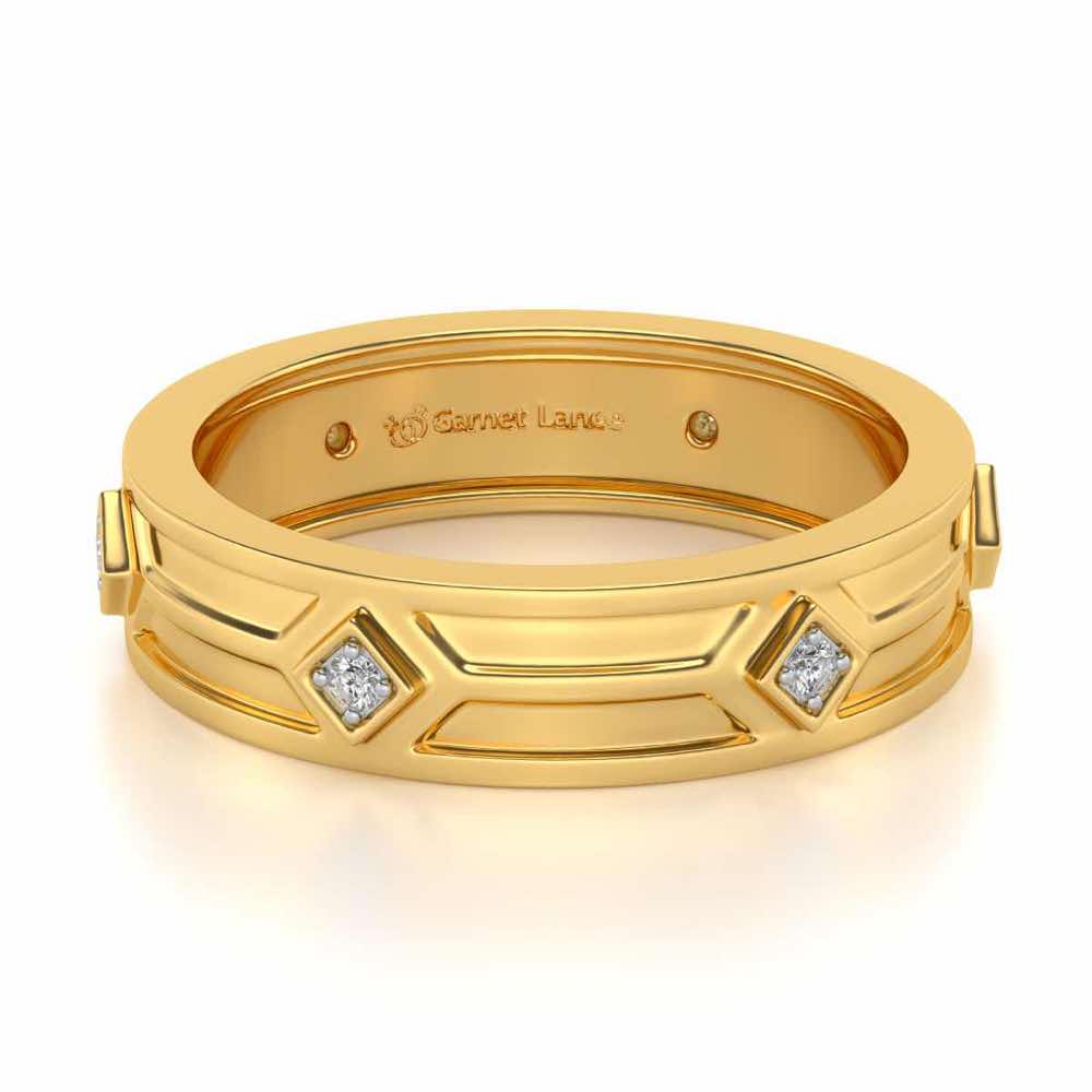 Bewitched Silver Band Ring - Yellow Gold - Image 2
