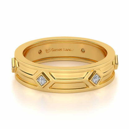 Bewitched Silver Band Ring - Yellow Gold - Image 2