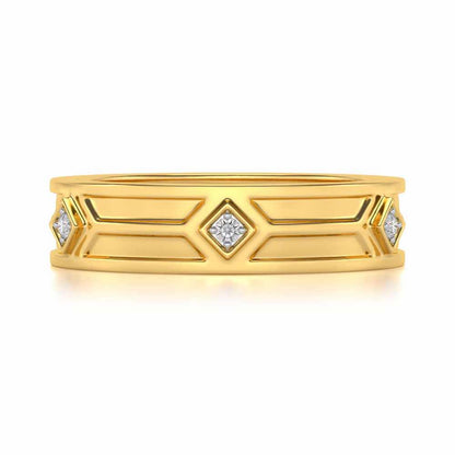 Bewitched Silver Band Ring - Yellow Gold - Image 4