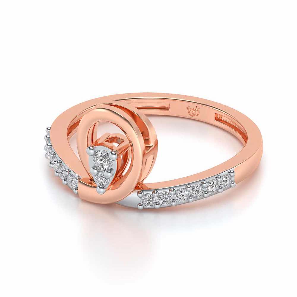 Bhavini Silver Ring - Rose Gold - Image 2