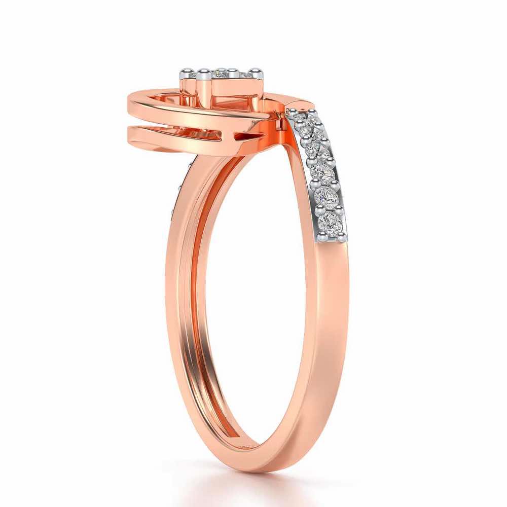 Bhavini Silver Ring - Rose Gold - Image 3