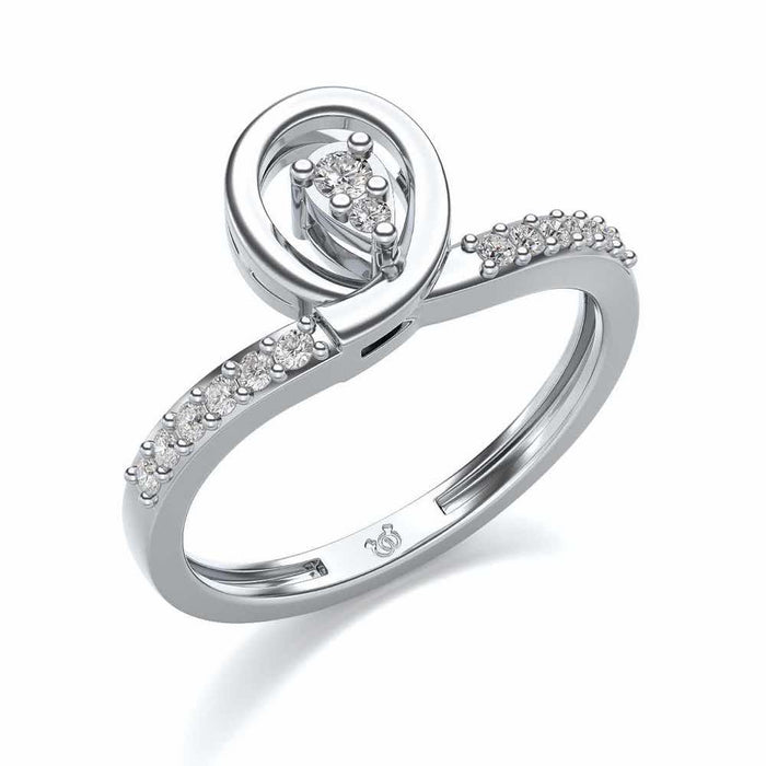 Bhavini Silver Ring - White Gold - Image 1