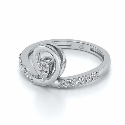 Bhavini Silver Ring - White Gold - Image 2