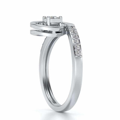 Bhavini Silver Ring - White Gold - Image 3