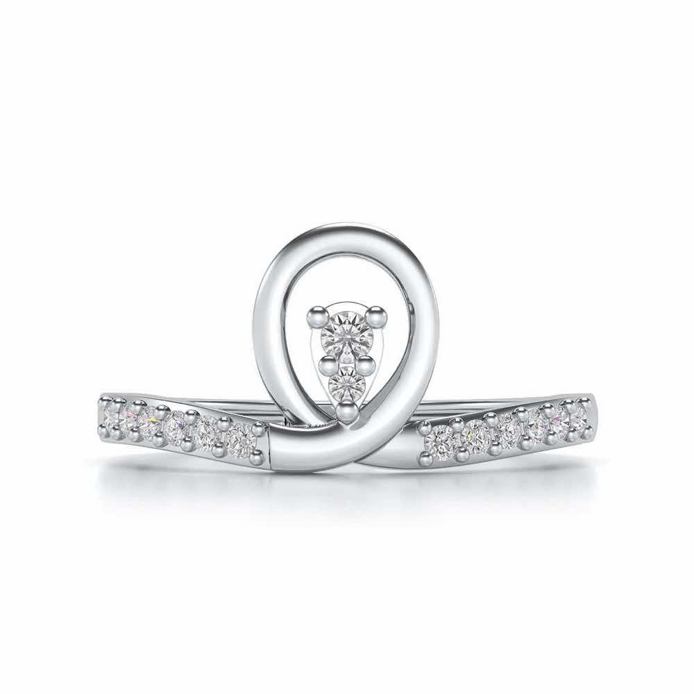 Bhavini Silver Ring - White Gold - Image 4