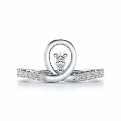 Bhavini Silver Ring - White Gold - Image 4