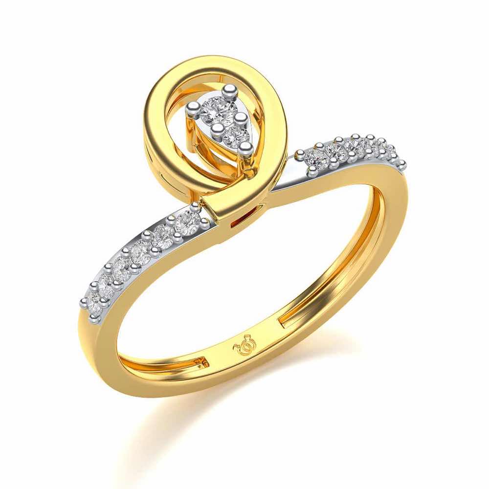 Bhavini Silver Ring - Yellow Gold - Image 1
