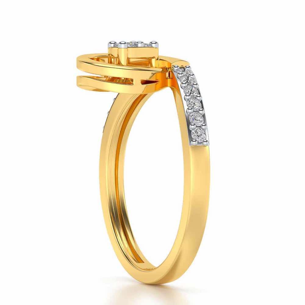 Bhavini Silver Ring - Yellow Gold - Image 3