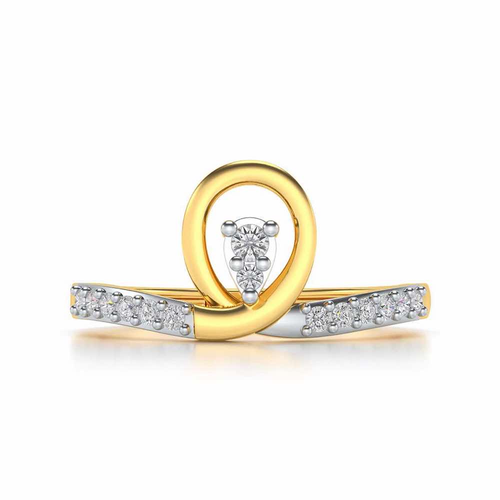 Bhavini Silver Ring - Yellow Gold - Image 4
