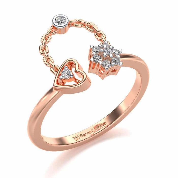 Bhavna Silver Ring - Rose Gold - Image 1