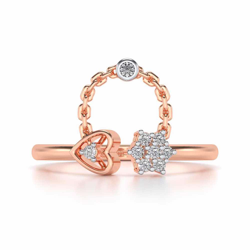 Bhavna Silver Ring - Rose Gold - Image 4