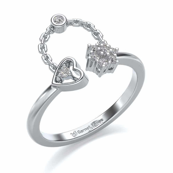 Bhavna Silver Ring - White Gold - Image 1