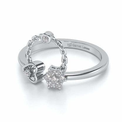 Bhavna Silver Ring - White Gold - Image 2