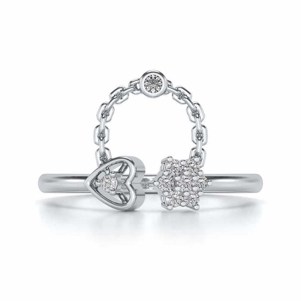 Bhavna Silver Ring - White Gold - Image 4