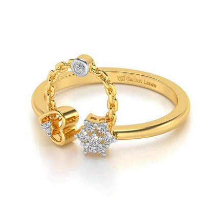 Bhavna Silver Ring - Yellow Gold - Image 2