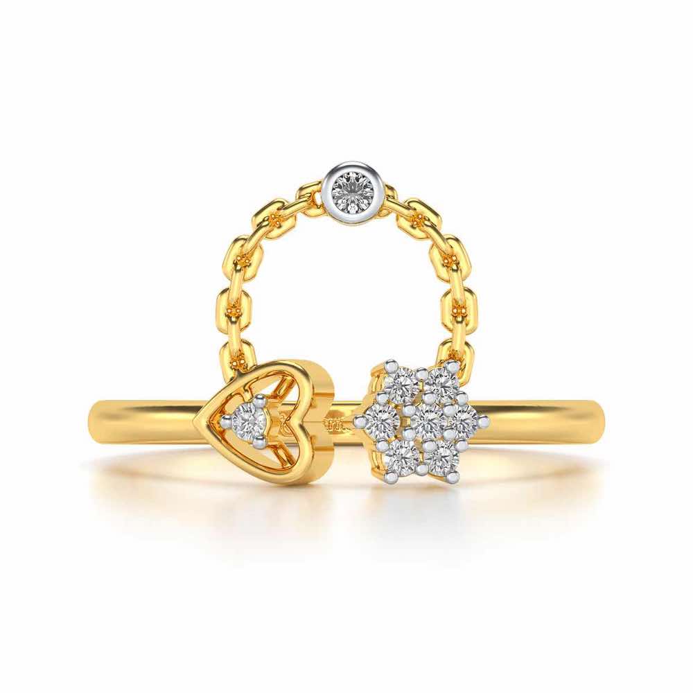 Bhavna Silver Ring - Yellow Gold - Image 4
