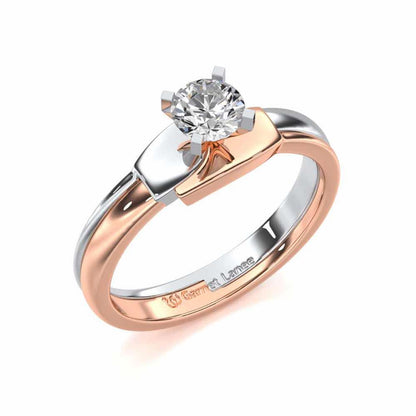 Bhavya Solitaire Ring For Men - Rose Gold - Image 1