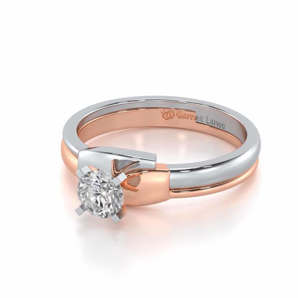 Bhavya Solitaire Ring For Men - Rose Gold - Image 3