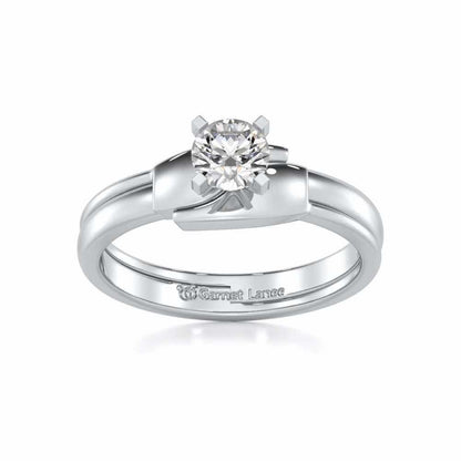 Bhavya Solitaire Ring For Men - White Gold - Image 2