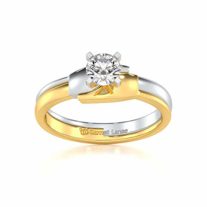 Bhavya Solitaire Ring For Men - Yellow Gold - Image 2