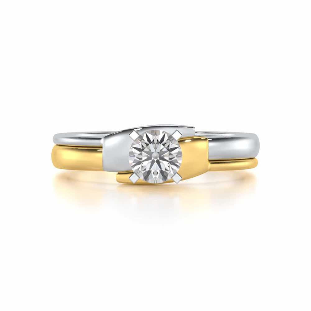 Bhavya Solitaire Ring For Men - Yellow Gold - Image 5