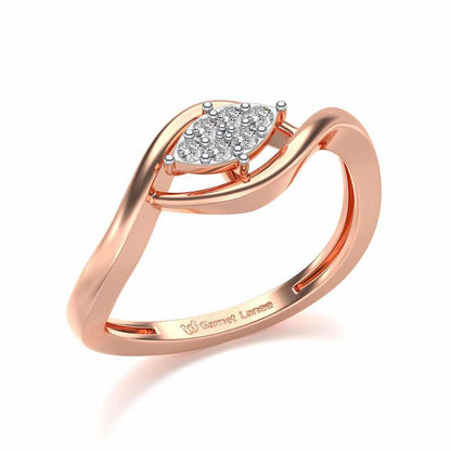 Bina Silver Ring - Rose Gold - Image 1