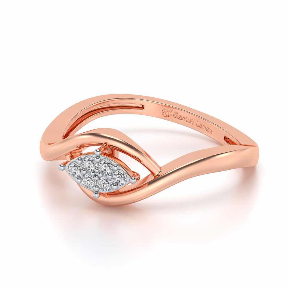 Bina Silver Ring - Rose Gold - Image 2