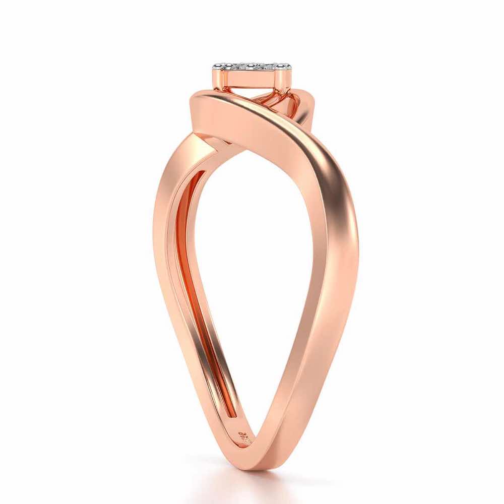 Bina Silver Ring - Rose Gold - Image 3