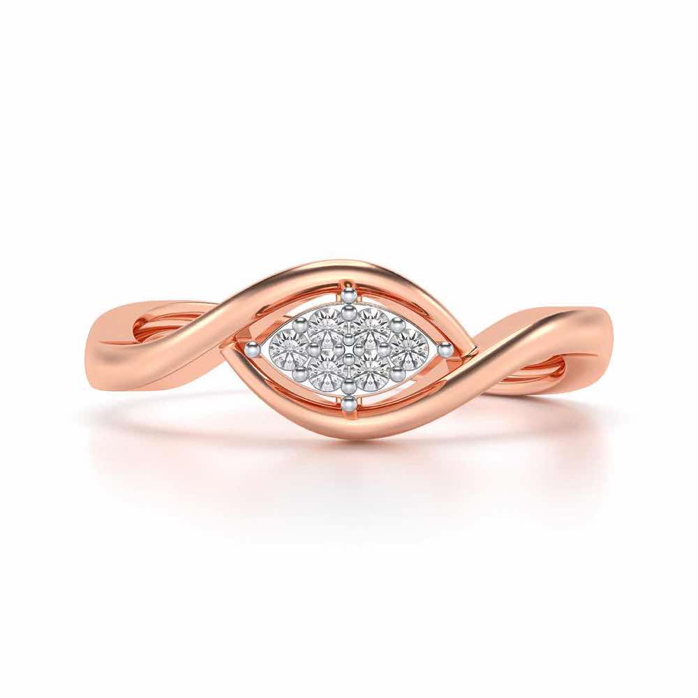 Bina Silver Ring - Rose Gold - Image 4